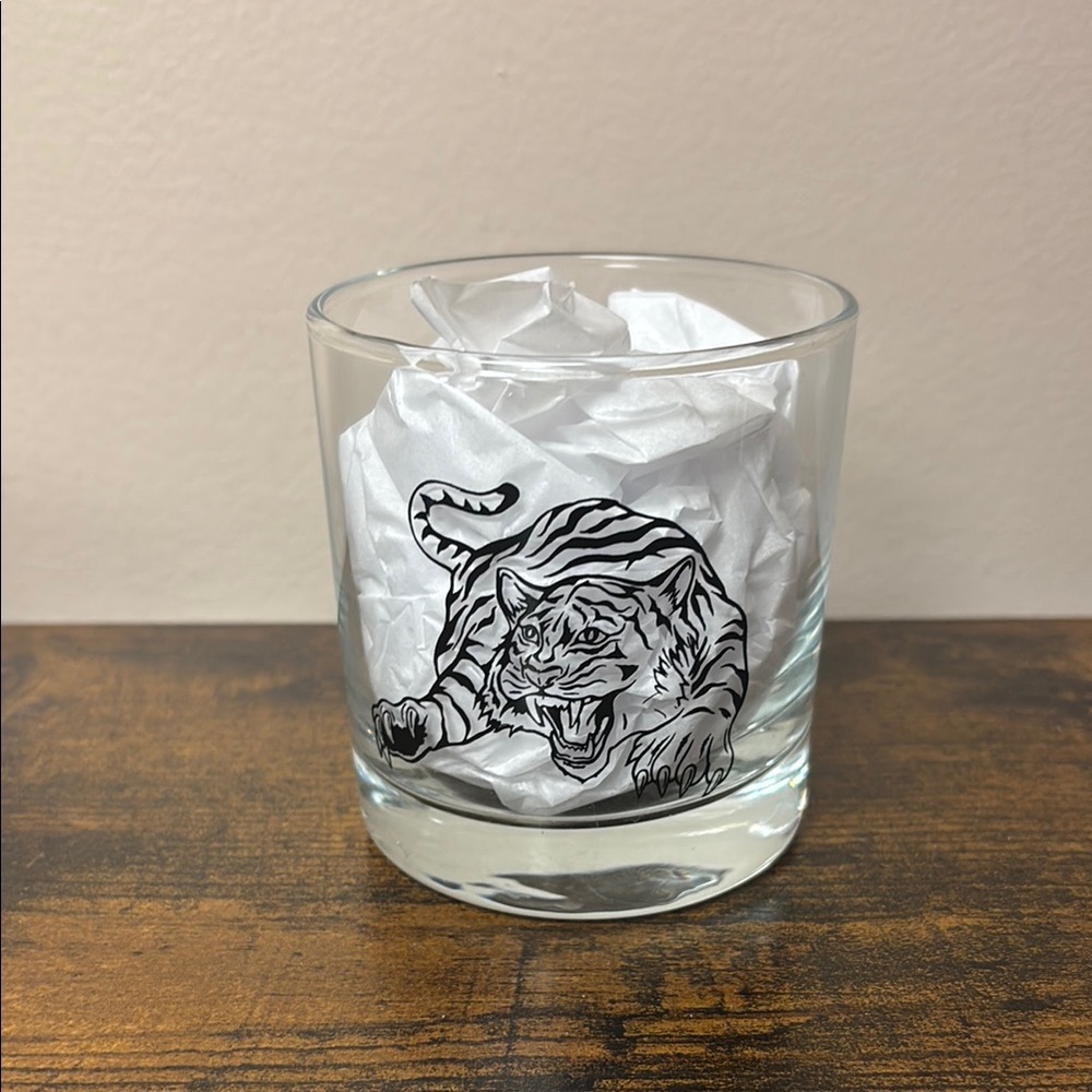 Tiger Rocks Drinking Glass